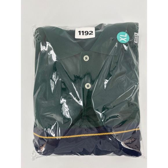 Polo Ralph Lauren Long Sleeve Polo Shirt Green Navy Yellow Stripe XL - Picture 7 of 7